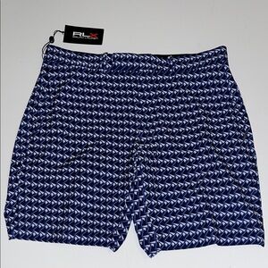 Ralph Lauren RLX Golf Men's 32  Shorts Sail boat  Pattern Tailored blue $115